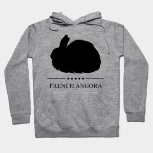 French Angora Rabbit Black Silhouette Hoodie